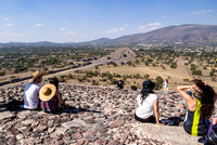 On Top of the Pyramid of the Sun. Teotihuacan