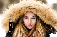 Model Vell on a frigid winter day in Calgary