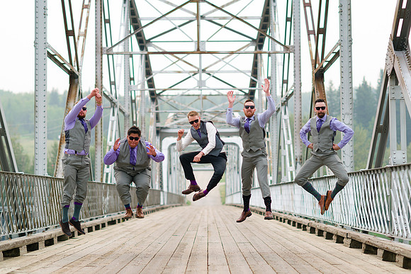 Randi and Luc - Wedding Party Groomsmen Jumping Contest