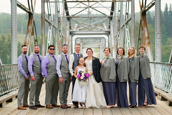 Randi and Luc's Wedding Party on the Bridge